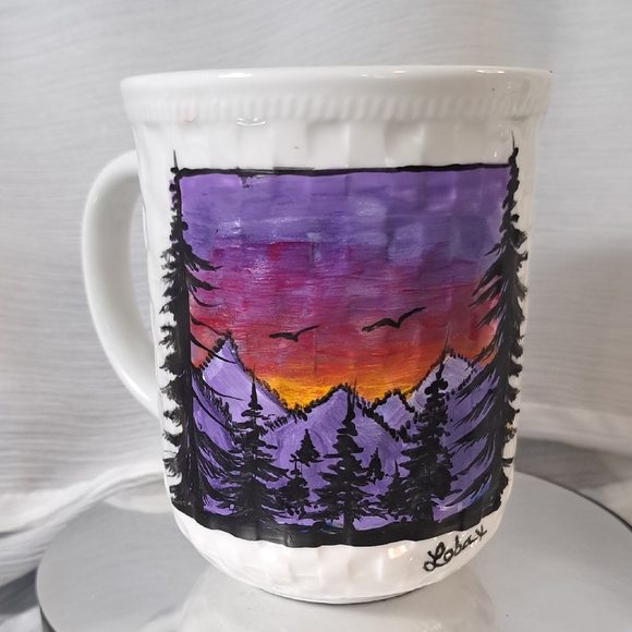 Artisan Other - Hand Painted Ceramic Coffee Tea Cocoa Customizable Drink Upcycle Mug Cup